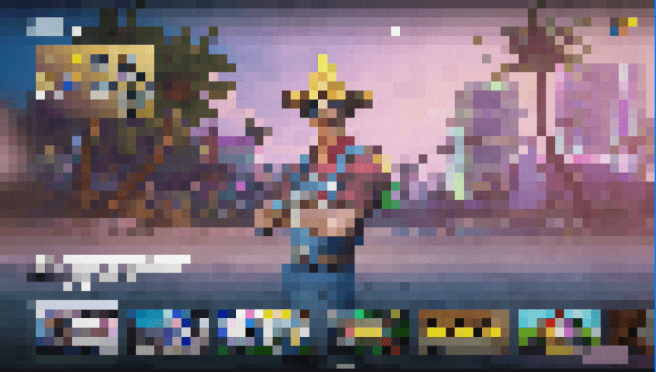 Fortnite lobby screen heavily blurred by Blur Beta during a stream